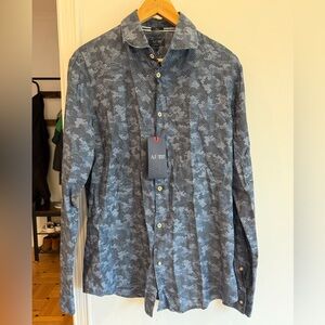 Armani Jeans Blue, Grey and Black Dress Shirt size L